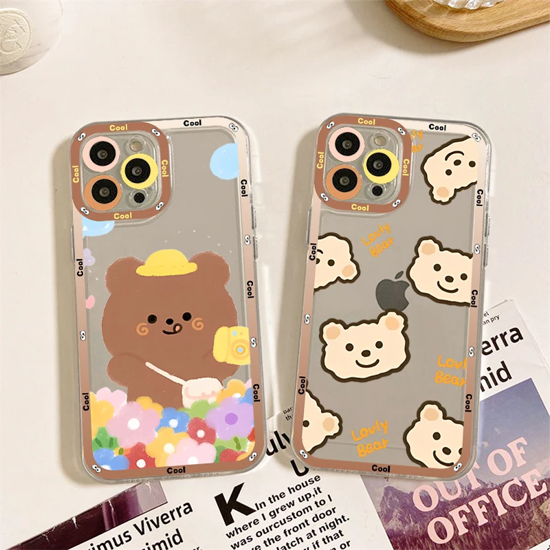 Cartoon Lovely Bear Phone Case For IPhone 13 14 Pro Max XS XR 12 11 Pro 13 Mini 6 7 8 Plus Soft Clear Back Cover
Cartoon Lovely Bear Phone Case For IPhone 13 14 Pro Max XS XR 12 11 Pro 13 Mini 6 7 8 Plus Soft Clear Back Cover