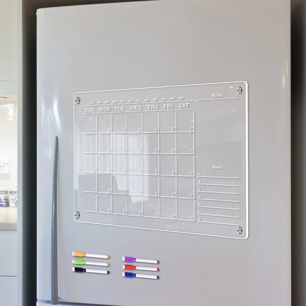 For Refrigerator Holders Acrylic Calendar Monthly Monthly Plan Smooth Stylish Transparent Daily Life High Quality
For Refrigerator Holders Acrylic Calendar Monthly Monthly Plan Smooth Stylish Transparent Daily Life High Quality