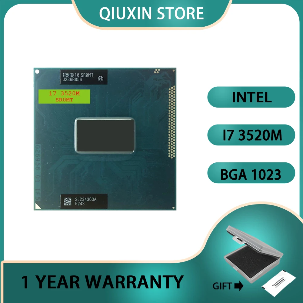 INTEL Original Core i7 Mobile i7 3520m Dual Core 2.9GHz 4M BGA1023 Laptop Notebook CPU Processor i7-3520m for HM77 HM76
INTEL Original Core i7 Mobile i7 3520m Dual Core 2.9GHz 4M BGA1023 Laptop Notebook CPU Processor i7-3520m for HM77 HM76