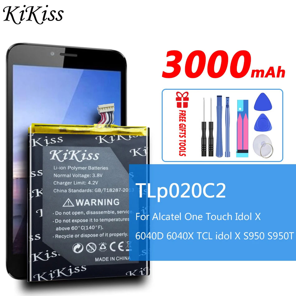 3000mAh TLp020C2 Rechargeable Battery For Alcatel One Touch Idol X 6040D 6040X Mobile Phone Batteries For TCL Idol X S950 S950T
3000mAh TLp020C2 Rechargeable Battery For Alcatel One Touch Idol X 6040D 6040X Mobile Phone Batteries For TCL Idol X S950 S950T