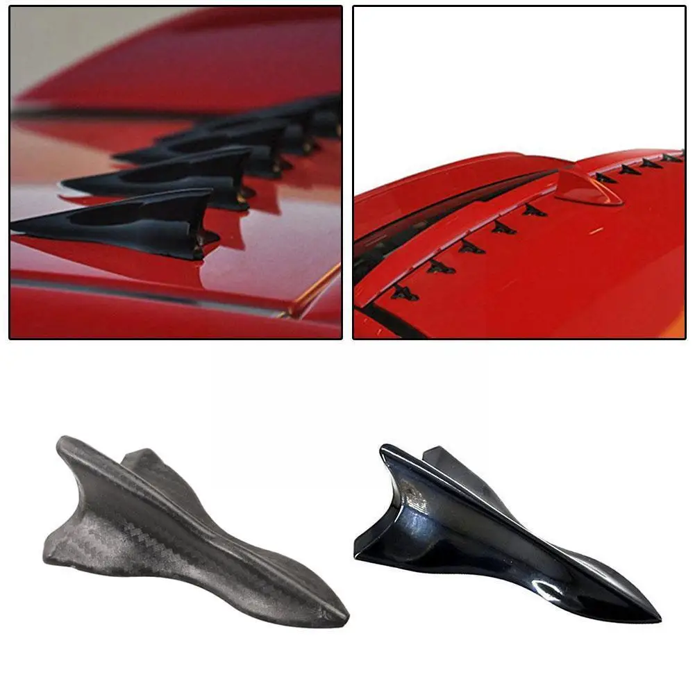 

1Pcs Universal EVO-Style Pu Rear ABS Roof Shark Fins Spoiler Vortex Generator Bumper Vortex Spoiler Wing Diffuser Kit D5X3