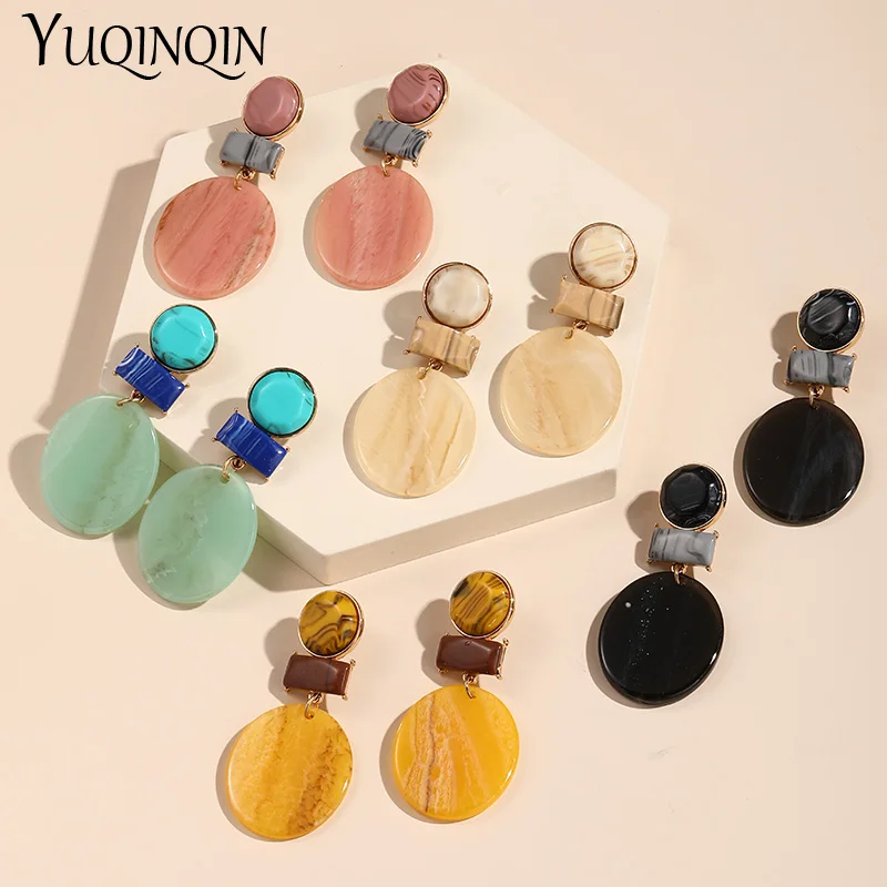 Fashion Big Drop Earrings For Women 2022 Trend New Korean Jewelry Resin Geometric Long Earings Round Dangle Vintage Brincos Gift
Fashion Big Drop Earrings For Women 2022 Trend New Korean Jewelry Resin Geometric Long Earings Round Dangle Vintage Brincos Gift