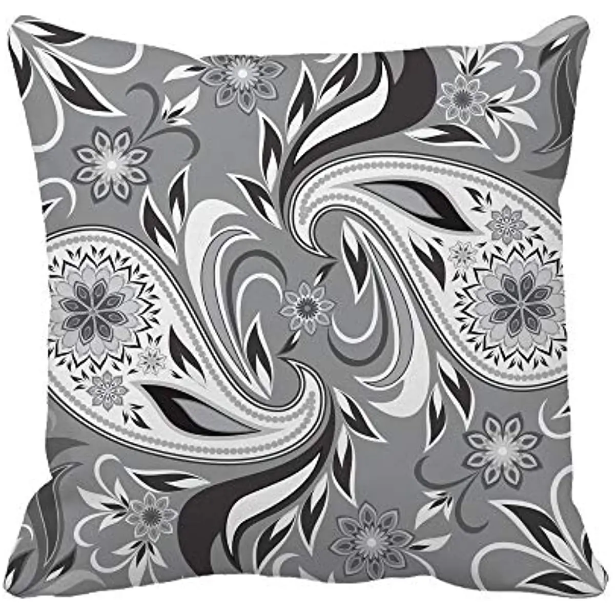 Black and White Pattern Traditional Symbols Paisley Flowers 18x18 Inches Pillowcase Home Decorative Square Pillow Case
Black and White Pattern Traditional Symbols Paisley Flowers 18x18 Inches Pillowcase Home Decorative Square Pillow Case