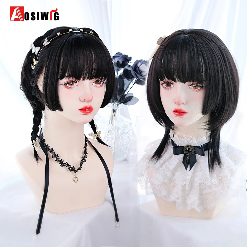 AOSI Short Jellyfish Wigs With Bangs Black Wig Natural Synthetic Hair for Women Daily Cosplay Heat Resistant Wig
AOSI Short Jellyfish Wigs With Bangs Black Wig Natural Synthetic Hair for Women Daily Cosplay Heat Resistant Wig