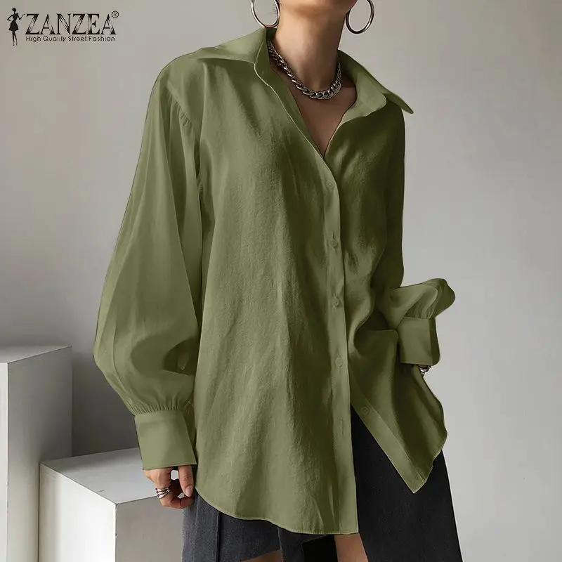 Solid Color Shirts Retro Work OL Holiday Casual Fashion Elegant Tops ZANZEA Women Spring Full Sleeved Oversized Clubbing Blouse
Solid Color Shirts Retro Work OL Holiday Casual Fashion Elegant Tops ZANZEA Women Spring Full Sleeved Oversized Clubbing Blouse