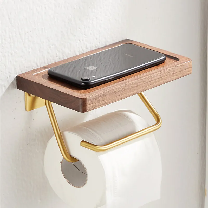 Bathroom Paper Holder Space Aluminum Roll Holder Phone Walnut Shelf Mobile Phone Towel Rack Toilet Paper Holder Tissue Box
Bathroom Paper Holder Space Aluminum Roll Holder Phone Walnut Shelf Mobile Phone Towel Rack Toilet Paper Holder Tissue Box