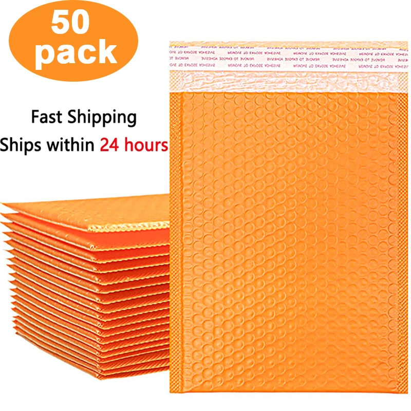 50Pcs Bubble Mailers Envelope Bag Poly Self Seal Mailing Bags Padded Envelopes For Shipping Bussiness Packing Bag 18x23cm
50Pcs Bubble Mailers Envelope Bag Poly Self Seal Mailing Bags Padded Envelopes For Shipping Bussiness Packing Bag 18x23cm