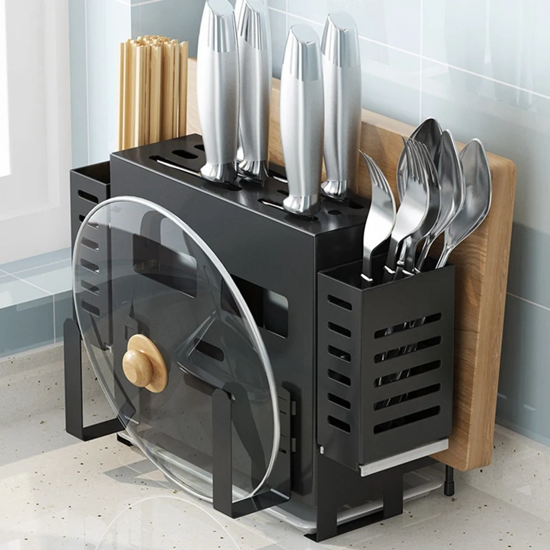 Stainless Steel Knife Holder Kitchen Items Countertop Knife Cutting Board Spoon Chopsticks Cage Integrated Knife Holder 
Stainless Steel Knife Holder Kitchen Items Countertop Knife Cutting Board Spoon Chopsticks Cage Integrated Knife Holder