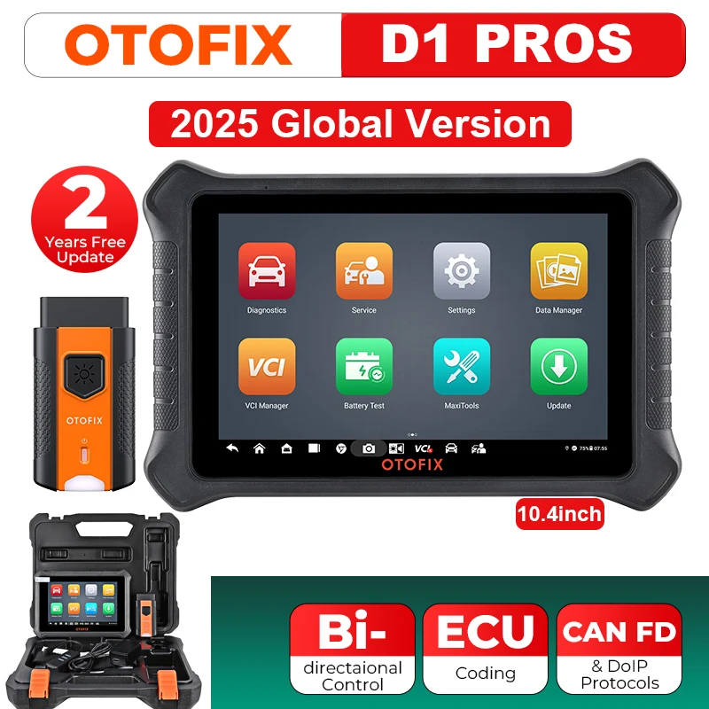 OTOFIX D1 PROS Инструмент двунаправленного сканирования Модернизированный Bluetooth-сканер D1 PRO Инструмент диагностического сканера кодирования ECU FCA 2-летнее обновление 
OTOFIX D1 PROS Инструмент двунаправленного сканирования Модернизированный Bluetooth-сканер D1 PRO Инструмент диагностического сканера кодирования ECU FCA 2-летнее обновление