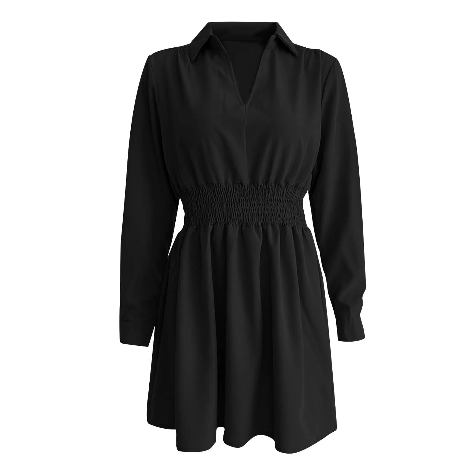 Women's Autumn And Winter Shirt Collar Cable Waist Long Sleeved Dress Petite Women Cocktail Dress
Women's Autumn And Winter Shirt Collar Cable Waist Long Sleeved Dress Petite Women Cocktail Dress