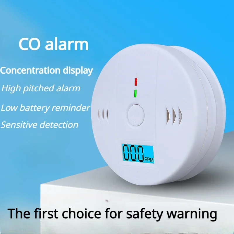 LCD CO Sensor Work Alone Built In 85dB Siren Sound Independent Carbon Monoxide Poisoning Warning Alarm Detector
LCD CO Sensor Work Alone Built In 85dB Siren Sound Independent Carbon Monoxide Poisoning Warning Alarm Detector