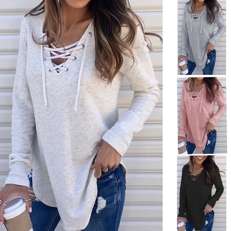Summer new women's European and American solid color V-neck straps loose top T-shirt trend all-match home leisure
Summer new women's European and American solid color V-neck straps loose top T-shirt trend all-match home leisure