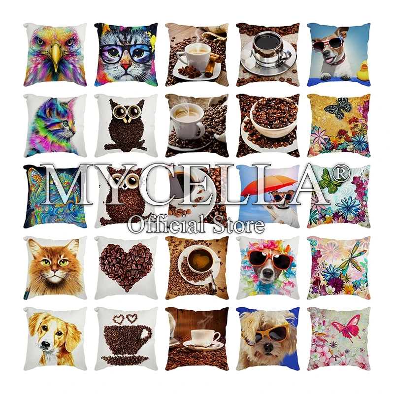Coffee dog cat butterfly Pillow Case Cushion Cover Cushion Colorful Geometric Animal Polyester Decor Home Car Sofa Pillow Cover
Coffee dog cat butterfly Pillow Case Cushion Cover Cushion Colorful Geometric Animal Polyester Decor Home Car Sofa Pillow Cover