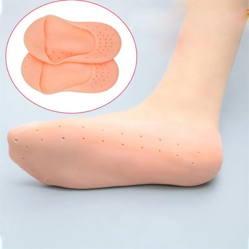 

2 Pcs Silicone Insole Gel Sock Foot Care Feet Protector Pain Relief Crack Prevention Moisturize Dead Skin Removal Insert Pads