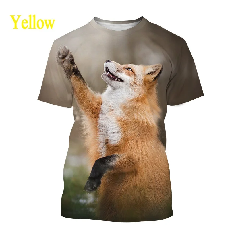 2022 New Fox T-shirt 3d Animal Print Clothes Funny Men's and Women's Couple Clothes Loose Casual Short Sleeves
2022 New Fox T-shirt 3d Animal Print Clothes Funny Men's and Women's Couple Clothes Loose Casual Short Sleeves