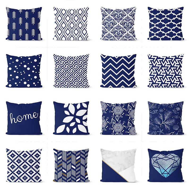 Navy Blue Geometric Collection Pattern Modern Home Decor Pillowcase Square Pillowcase Office Decor Cushion Cover
Navy Blue Geometric Collection Pattern Modern Home Decor Pillowcase Square Pillowcase Office Decor Cushion Cover