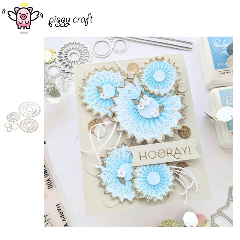 Piggy Craft metal cutting dies cut die mold Rosette frame Scrapbook paper craft knife mould blade punch stencils dies
Piggy Craft metal cutting dies cut die mold Rosette frame Scrapbook paper craft knife mould blade punch stencils dies