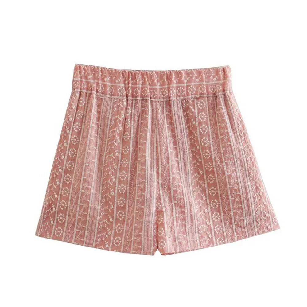 PB & ZA2022 summer new women's fashion elegant commuting loose stitching embroidered pink casual shorts
PB & ZA2022 summer new women's fashion elegant commuting loose stitching embroidered pink casual shorts