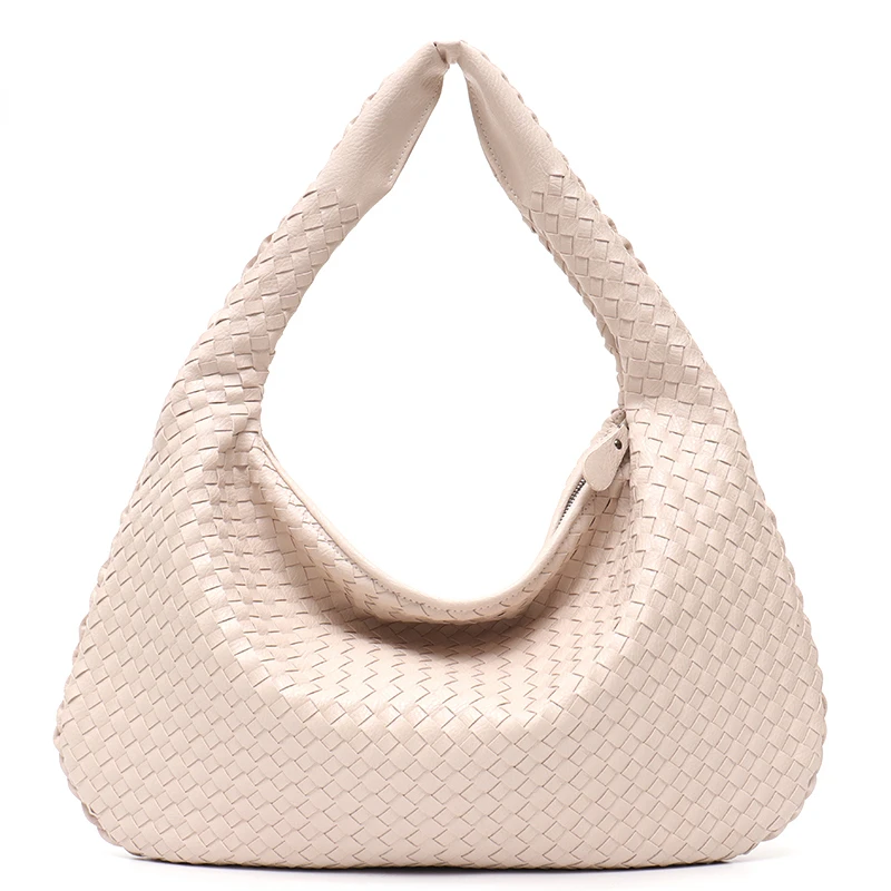 Luxury Brand New Vegan Leather Hobo Bag Handmade Woven Casual Female Handbag Big Capacity Patchwork Zipper Women Shoulder Bags
Luxury Brand New Vegan Leather Hobo Bag Handmade Woven Casual Female Handbag Big Capacity Patchwork Zipper Women Shoulder Bags