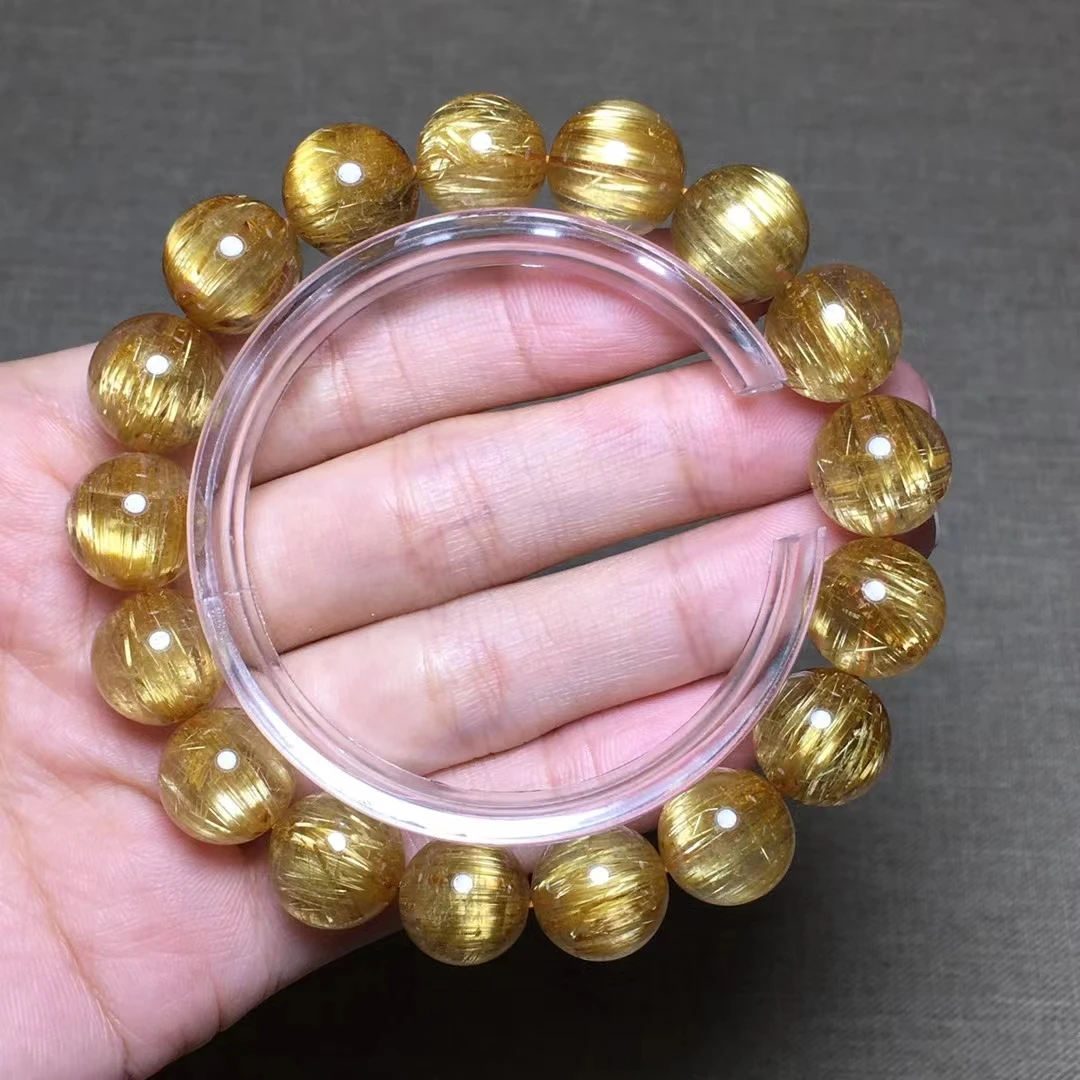 Natural Gold Rutilated Titanium Quartz Bracelet Brazil Woman Man 12.5mm Wealthy Stone Clear Round Beads Crystal Charms AAAAAAA
Natural Gold Rutilated Titanium Quartz Bracelet Brazil Woman Man 12.5mm Wealthy Stone Clear Round Beads Crystal Charms AAAAAAA