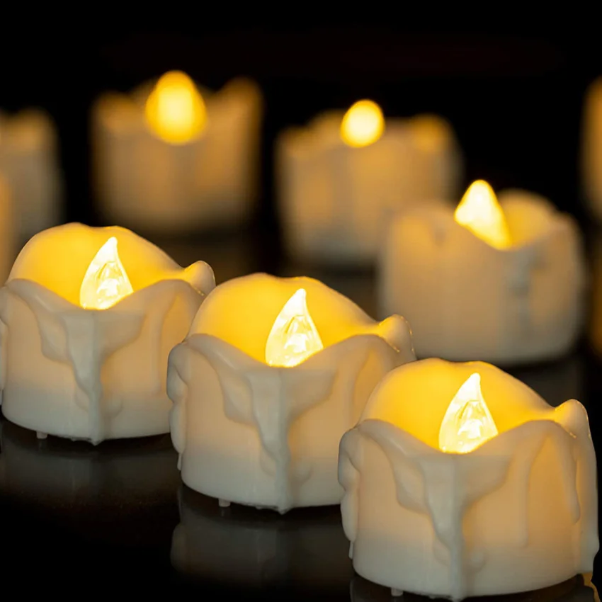 12Pcs Electric Flickering Tea Light LED Candles Flameless Waterproof Votive Tealights for Valentine's Day Wedding Decoration
12Pcs Electric Flickering Tea Light LED Candles Flameless Waterproof Votive Tealights for Valentine's Day Wedding Decoration