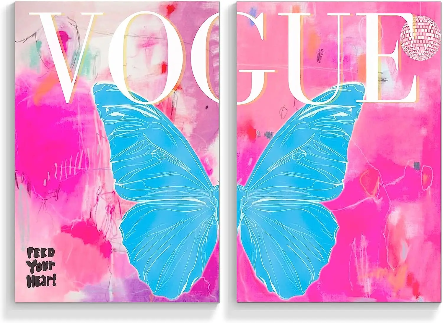 2 Piece Fashion Prep Pink Butterfly Canvas Wall Art Metal Wall Sign - Blue Fashion Picture Girl Bedroom Poster Sign
2 Piece Fashion Prep Pink Butterfly Canvas Wall Art Metal Wall Sign - Blue Fashion Picture Girl Bedroom Poster Sign