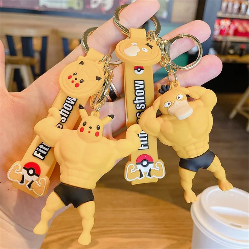 Pokemon Creative Cartoon Muscle Kawaii Pikachu Key Chain Squirtle Psyduck Bulbasaur Action Figure Toys Car Key Pendant Gifts 
Pokemon Creative Cartoon Muscle Kawaii Pikachu Key Chain Squirtle Psyduck Bulbasaur Action Figure Toys Car Key Pendant Gifts