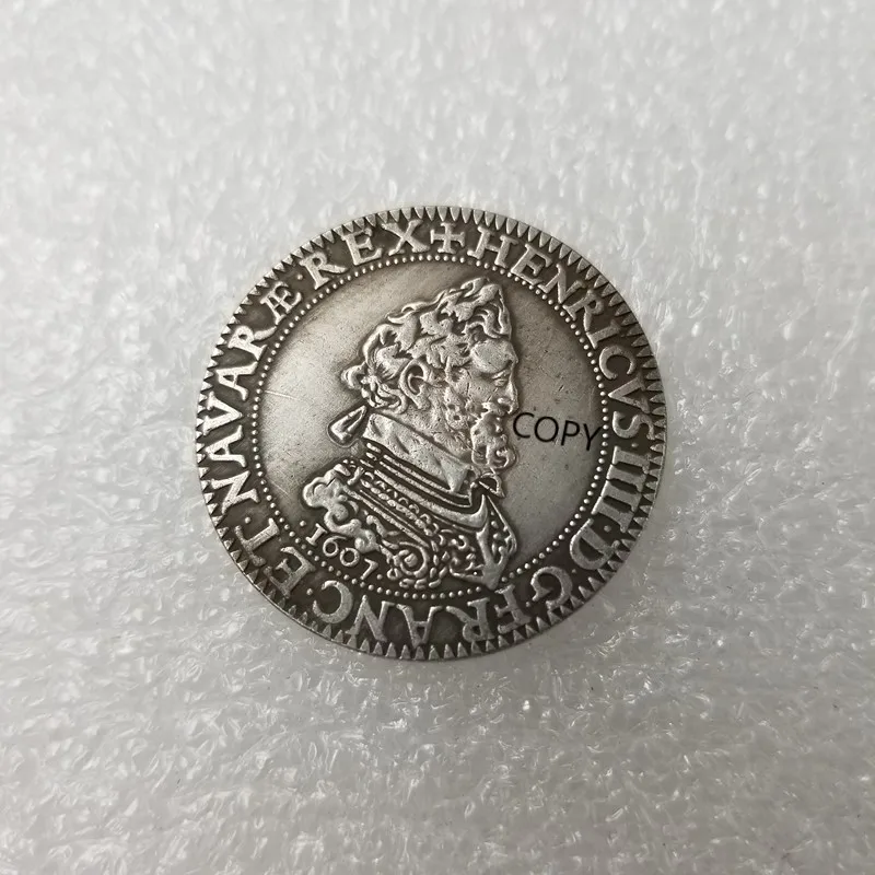 French 1607 Silver Plated Commemorative Collector Coin Gift Lucky Challenge Coin COPY COIN
French 1607 Silver Plated Commemorative Collector Coin Gift Lucky Challenge Coin COPY COIN