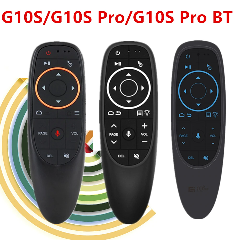 

G10S/G10S Pro/G10S Pro BT Voice Remote Control 2.4G Wireless Air Mouse with Gyroscope IR Learning for Android TV Box PC