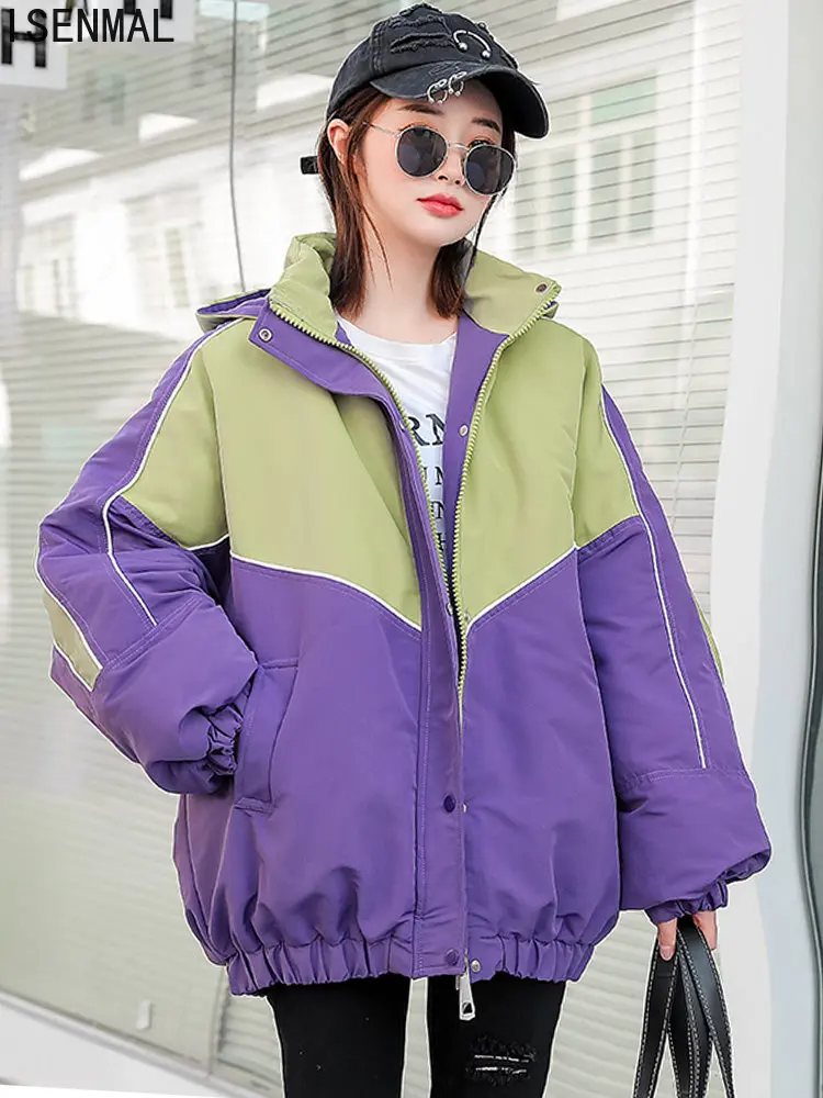 2022 Patchwork Fashion Women WInter Parka Oversized Loose Hooded Warm Thicken Female Coat Jacket Korean Style
2022 Patchwork Fashion Women WInter Parka Oversized Loose Hooded Warm Thicken Female Coat Jacket Korean Style