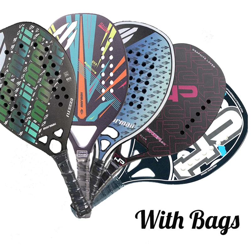 

Real Carbono Raquetes Mormaii Beach Tennis Professional Beach Tennis Racket EVA Soft Various Models With Optional Bag