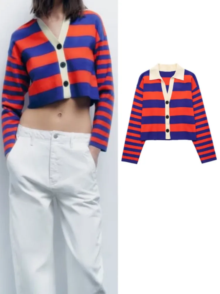 RDMQ 2023 Spring Women Stiriped Knitted Sweater Coats New Single Breasted Cardigan Tops Long Sleeve Sweet Soft Female Top
RDMQ 2023 Spring Women Stiriped Knitted Sweater Coats New Single Breasted Cardigan Tops Long Sleeve Sweet Soft Female Top