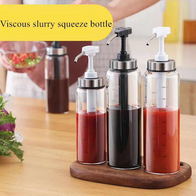 300ml/500ml Seasoning Bottle Dispenser Ketchup Sauce Bottle Sprayer Kitchen Container Glass Storage Bottles for Oil and Vinegar 
300ml/500ml Seasoning Bottle Dispenser Ketchup Sauce Bottle Sprayer Kitchen Container Glass Storage Bottles for Oil and Vinegar