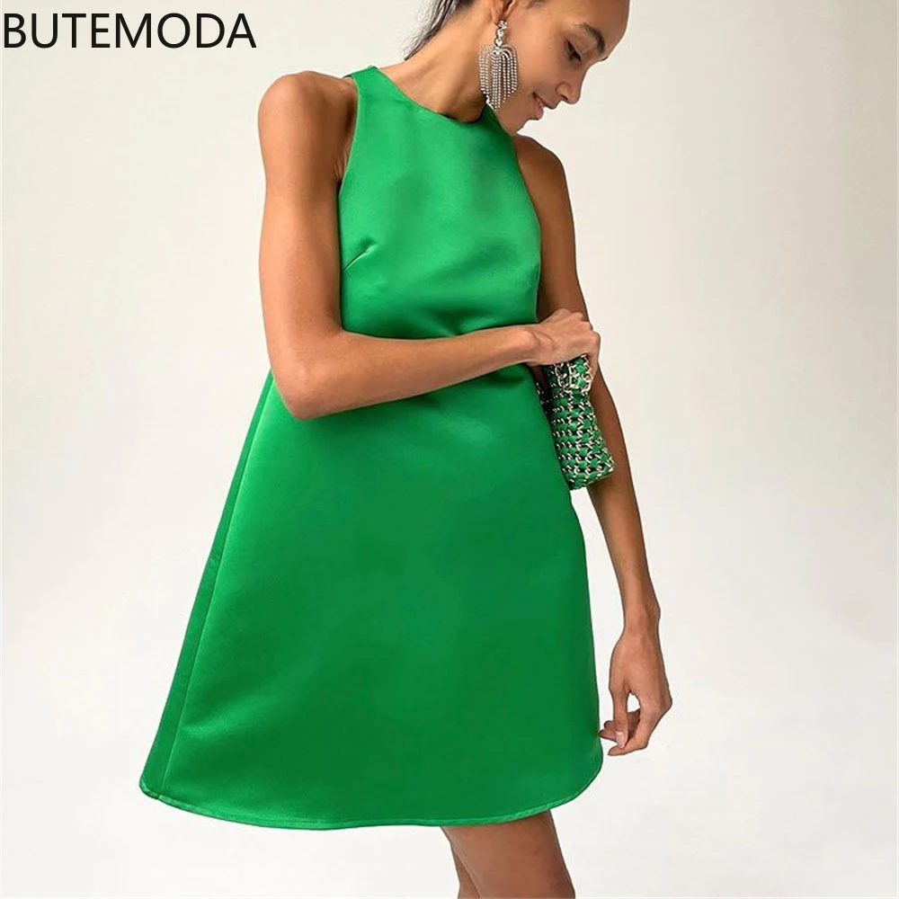 Butemoda Vintage Solid Dress Summer Fashion O Neck Sleeveless Vest Mini Dresses Female Casual Loose A-Line Party Club Dresses
Butemoda Vintage Solid Dress Summer Fashion O Neck Sleeveless Vest Mini Dresses Female Casual Loose A-Line Party Club Dresses