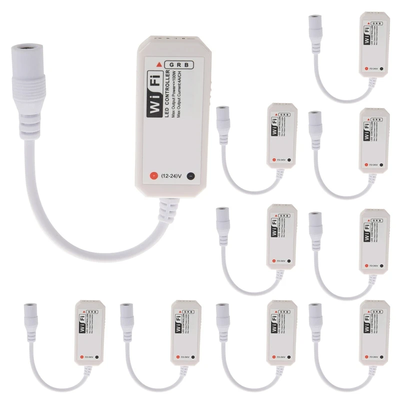 10X LED WiFi Remote Controller Works with Alexa/Google Home Voice Control for 5050/3528 RGB LED Strip Lights Change 
10X LED WiFi Remote Controller Works with Alexa/Google Home Voice Control for 5050/3528 RGB LED Strip Lights Change