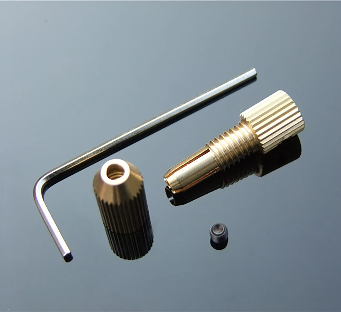 1Pcs 2mm/2.3mm/3.17mm Brass Electric Motor Shaft Clamp Micro Drill Clamp Fixture Chuck 0.7-3.17mm DIY Model Accessories
1Pcs 2mm/2.3mm/3.17mm Brass Electric Motor Shaft Clamp Micro Drill Clamp Fixture Chuck 0.7-3.17mm DIY Model Accessories