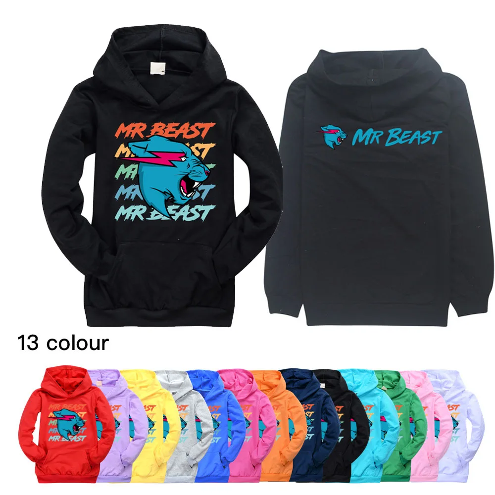 Children's Sweatshirt Boys Costumes Cosplay Hoodie Mr Beast Lightning Cat Long Sleeve Jacket Sweater Hoodie Baby Kids Clothes
Children's Sweatshirt Boys Costumes Cosplay Hoodie Mr Beast Lightning Cat Long Sleeve Jacket Sweater Hoodie Baby Kids Clothes