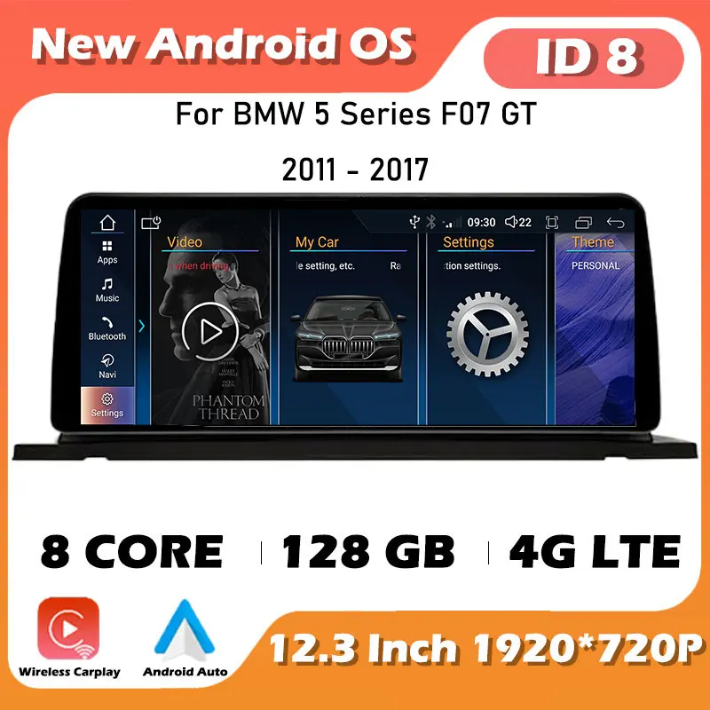 12.3 Inch IPS For BMW 5 Series F07 GT 2011 - 2017 CIC NBT System 1920*720P Android 12 Car Player GPS Navigation Multimedia Video
12.3 Inch IPS For BMW 5 Series F07 GT 2011 - 2017 CIC NBT System 1920*720P Android 12 Car Player GPS Navigation Multimedia Video