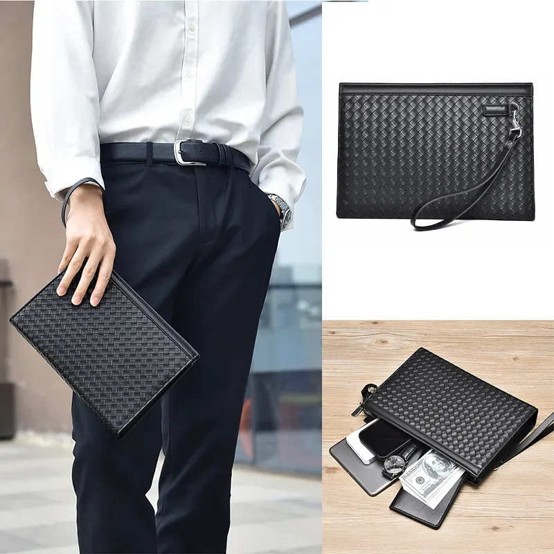 

Портфель на молнии для телефона, роскошная сумка, кожаный мужской кошелек для Ipad, портмоне, клатч для карт, модный мужской квадратный держатель