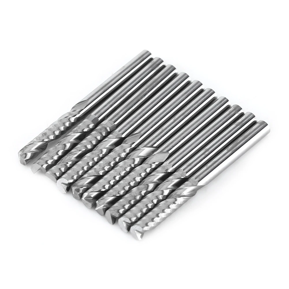 10pcs Tungsten Carbide Endmill Single Flute Spiral CNC Router Bits 3.175x17mm End Mill
10pcs Tungsten Carbide Endmill Single Flute Spiral CNC Router Bits 3.175x17mm End Mill
