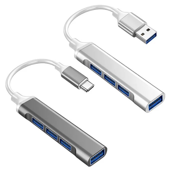 Type-C / USB Four Port Hub Splitter Four In One Expansion Dock Aluminum Alloy OTG Hub One To Four Expansion
Type-C / USB Four Port Hub Splitter Four In One Expansion Dock Aluminum Alloy OTG Hub One To Four Expansion