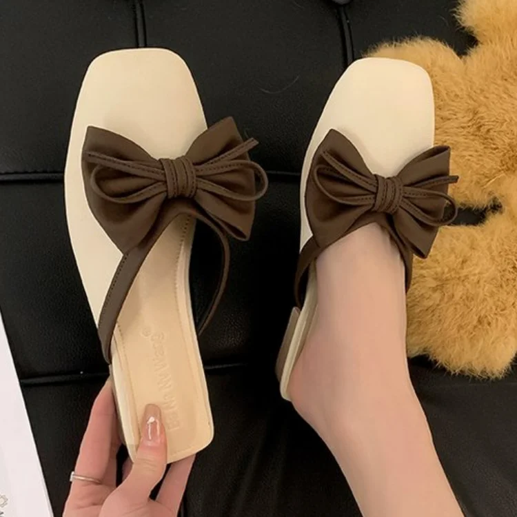 Summer Baotou Women's Slippers Bow Cat Heels Low Heel Mid-heel Square Shoes Slippers Fashion Comfortable Flats Shoes for Women
Summer Baotou Women's Slippers Bow Cat Heels Low Heel Mid-heel Square Shoes Slippers Fashion Comfortable Flats Shoes for Women