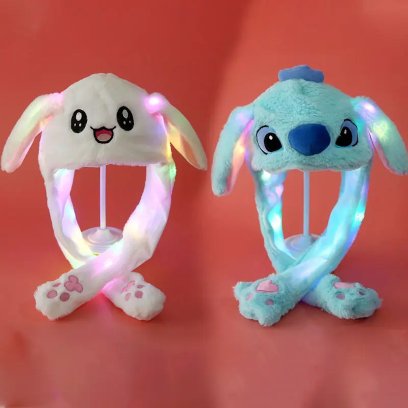 Светящиеся Детские шапки Disney Stitch, плюшевые шапки с движущимися ушками, милая забавная игрушка-кролик, шапка для подружек, подарки для женщин и детей
Светящиеся Детские шапки Disney Stitch, плюшевые шапки с движущимися ушками, милая забавная игрушка-кролик, шапка для подружек, подарки для женщин и детей