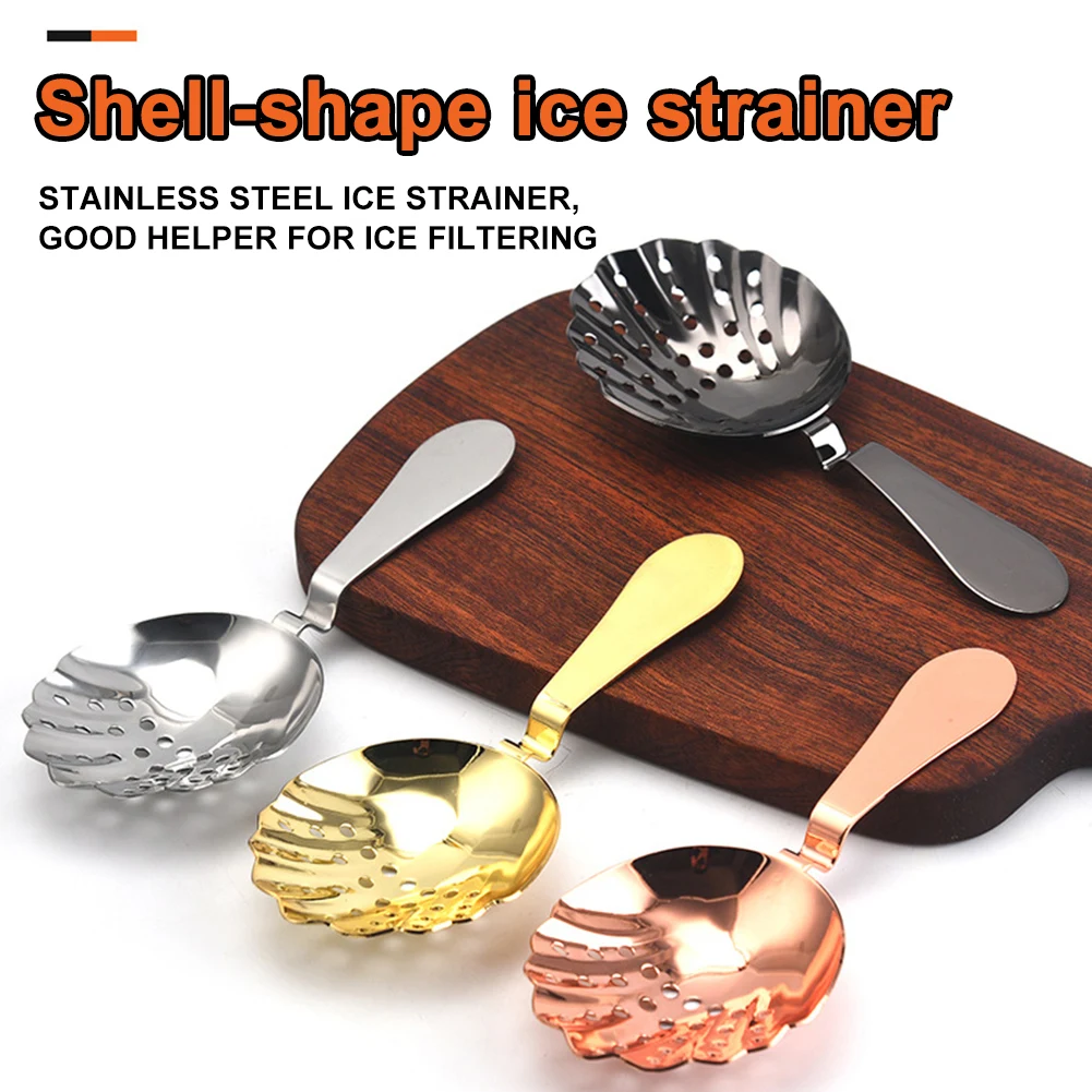 Shell-Shaped Julep Cocktail Strainer Stainless Steel Bar Strainer Spoon Cocktail Mixing Bar Tools Ice Strainer Bartender Tool
Shell-Shaped Julep Cocktail Strainer Stainless Steel Bar Strainer Spoon Cocktail Mixing Bar Tools Ice Strainer Bartender Tool