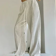 Korean Fashion Joggers Sweatpants Women Harajuku Hip Hop Gray Wide Leg Track Pants Oversized Baggy Sportswear Trousers Female