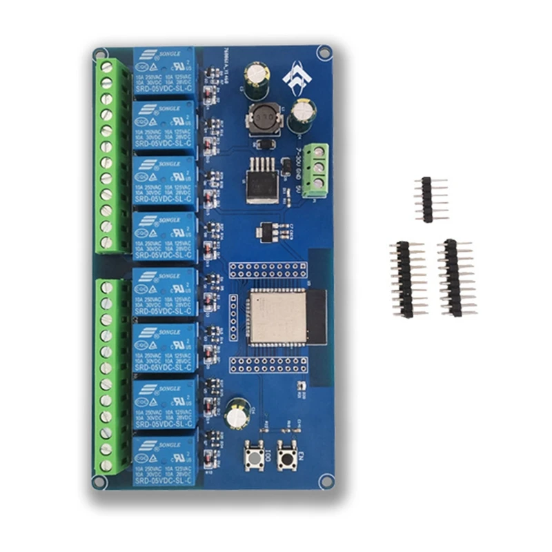 ESP32 WIFI Bluetooth BLE 8 Way Relay Module ESP32-WROOM Secondary Development Board DC5-30V Power Supply
ESP32 WIFI Bluetooth BLE 8 Way Relay Module ESP32-WROOM Secondary Development Board DC5-30V Power Supply