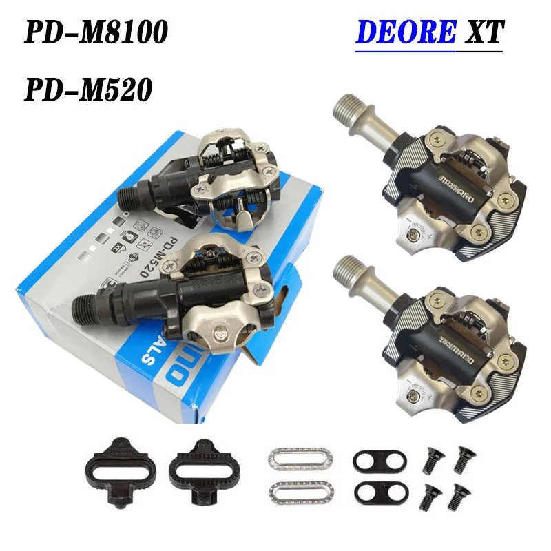 DEORE XT M8100 M520 MTB Bicycle Pedals Self-Locking With SM-SH51 Components Using for Racing Mountain Bike Accessories
DEORE XT M8100 M520 MTB Bicycle Pedals Self-Locking With SM-SH51 Components Using for Racing Mountain Bike Accessories