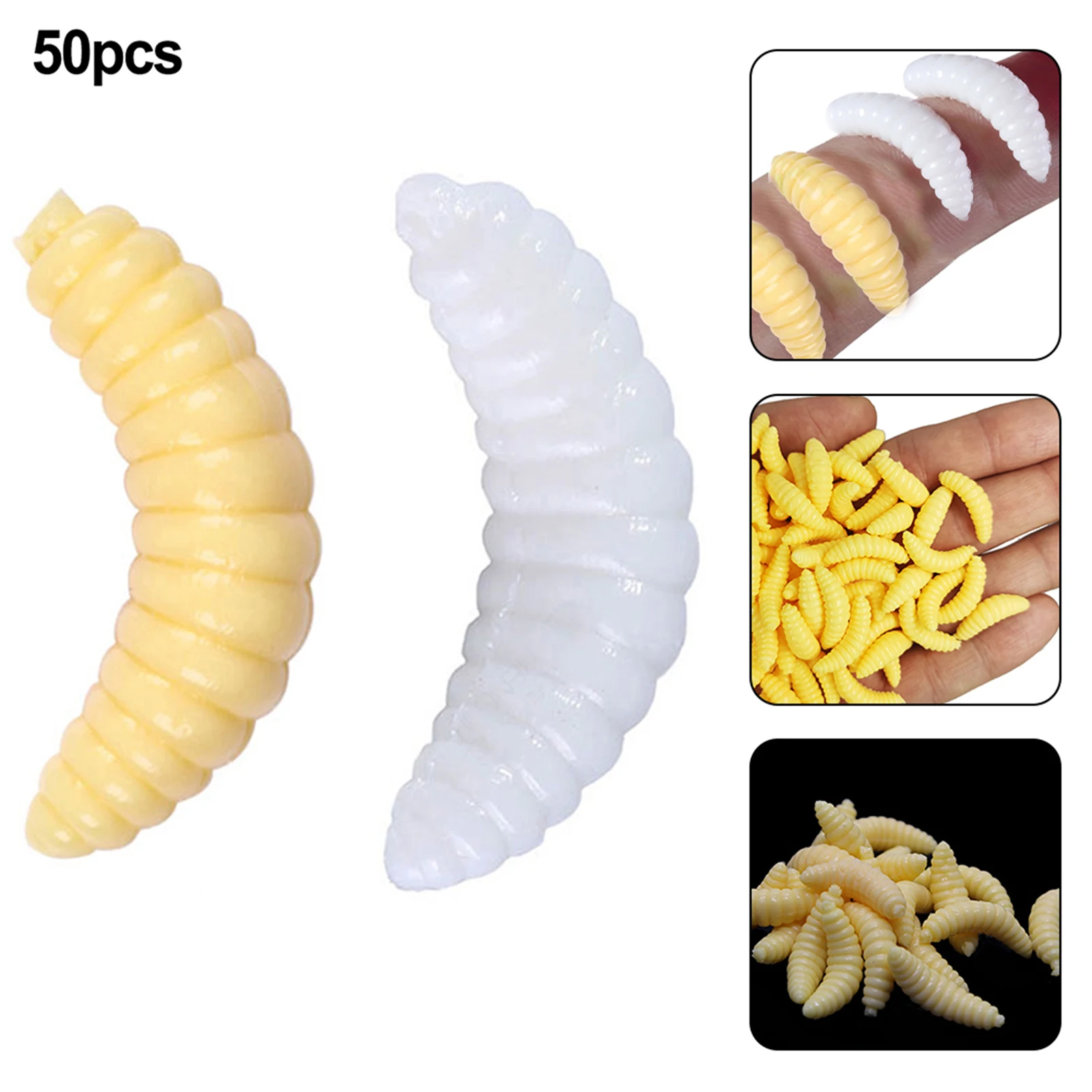 50PCS Fishing Lure 2cm Lifelike Worm Maggot Grub Soft Bait Silicone Artificial Earthworm Baits Carp Fishing Accessories
50PCS Fishing Lure 2cm Lifelike Worm Maggot Grub Soft Bait Silicone Artificial Earthworm Baits Carp Fishing Accessories