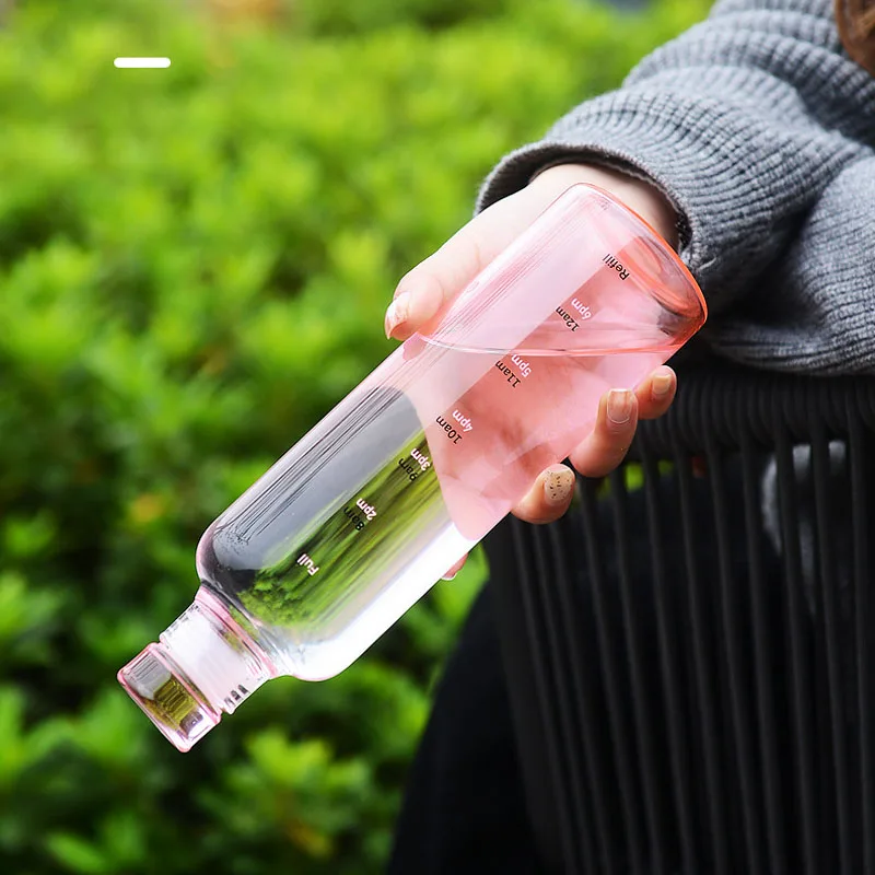 500ml Large Capacity Glass Bottle With Time Marker For Water Drinks Transparent Milk Juice Simple Cup Birthday 
500ml Large Capacity Glass Bottle With Time Marker For Water Drinks Transparent Milk Juice Simple Cup Birthday