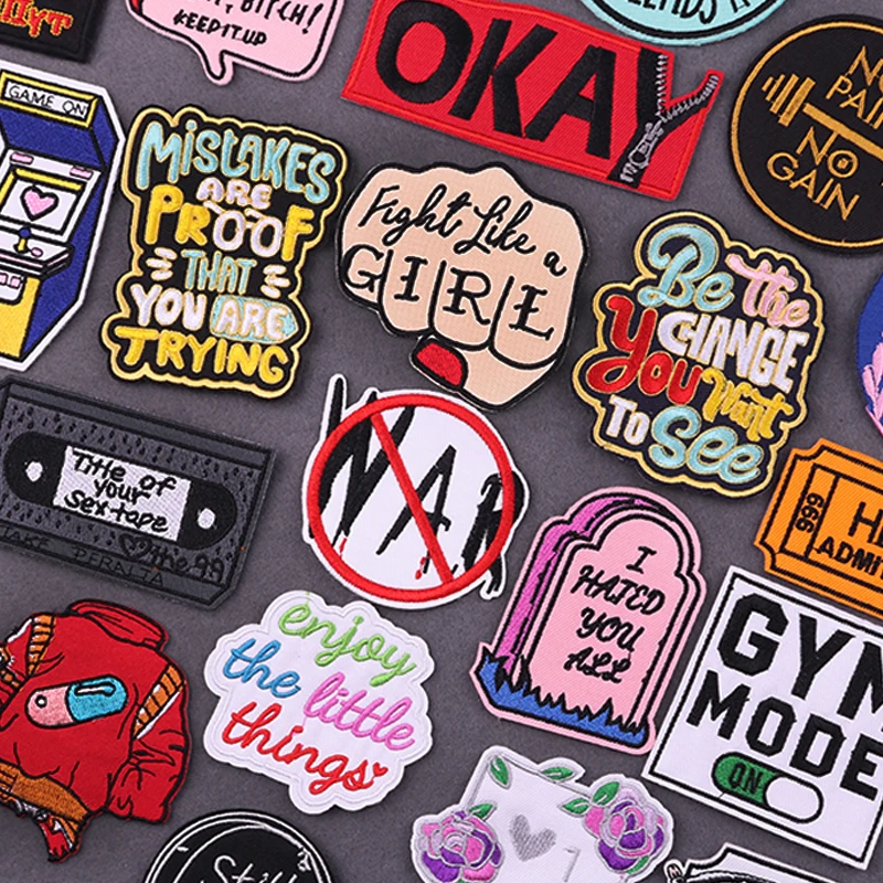 Hippie Letter Patch DIY Iron on Patches Embroidery Patches for Clothing Thermoadhesive Patches on Clothes Ban War Jeans Stickers
Hippie Letter Patch DIY Iron on Patches Embroidery Patches for Clothing Thermoadhesive Patches on Clothes Ban War Jeans Stickers
